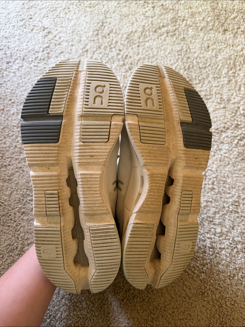On Running Cloudnova 2 Women’s Sneakers in White with Cream Accents - Ice/Sand - Picture 4 of 5